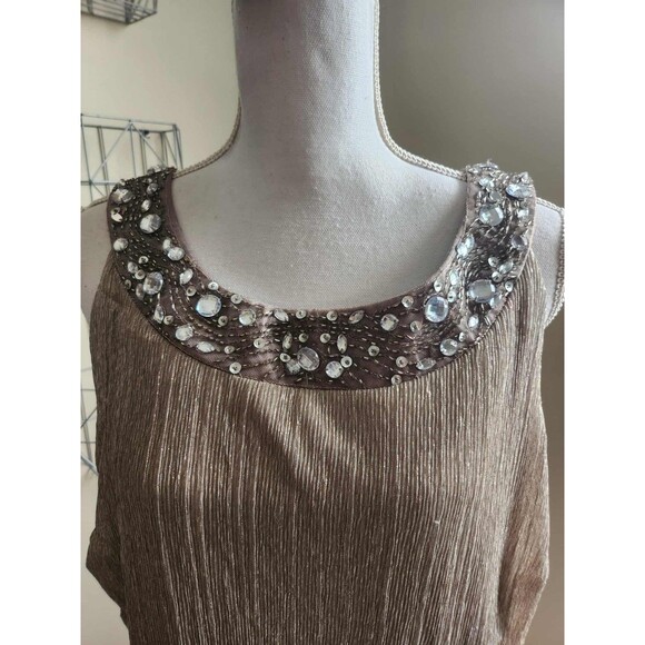 Laura Plus‎ sleeveless Beaded neck layerd gown 18 NEW - Picture 2 of 11